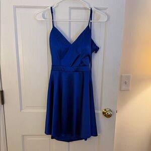 City Studio Royal Blue Spaghetti Strap Mini Dress